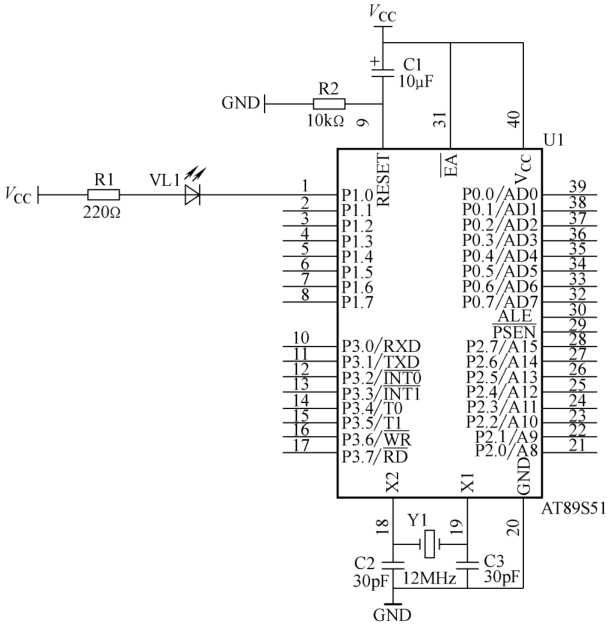 發(fā)光二極管與單片機的接口電路