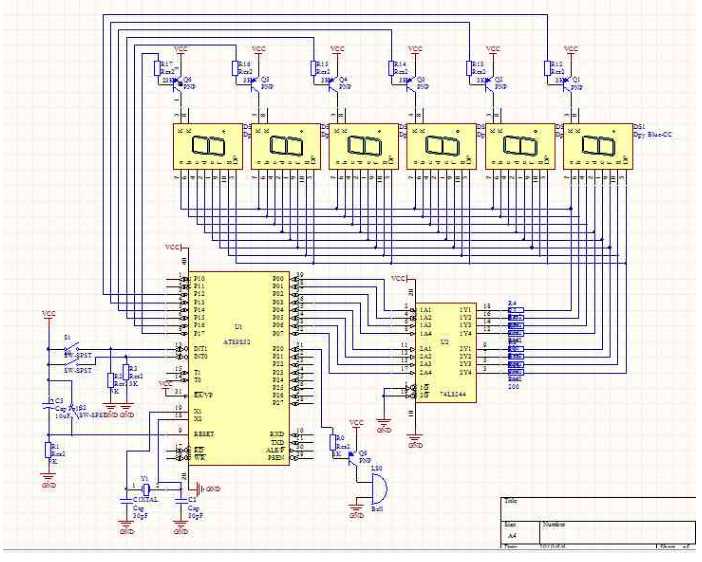 led數(shù)碼管時鐘電路原理圖